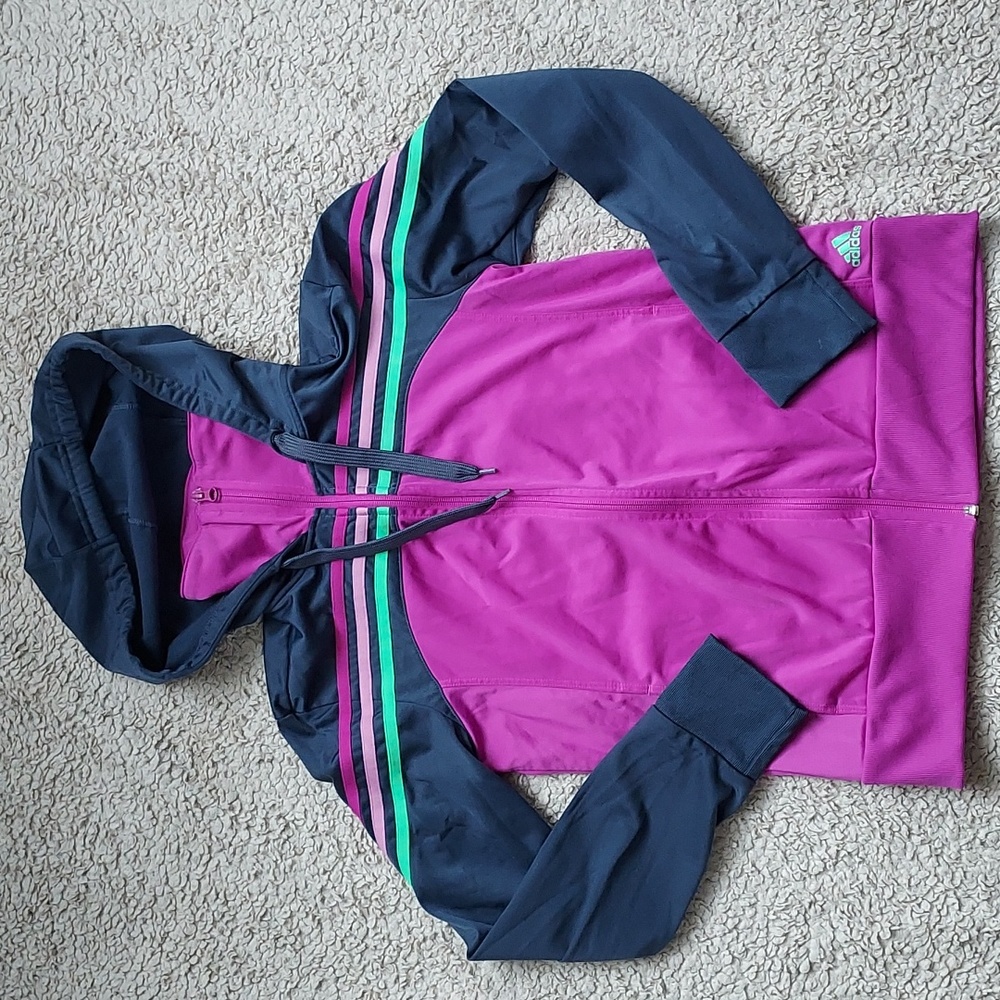 Adidas zip up jacket, size S